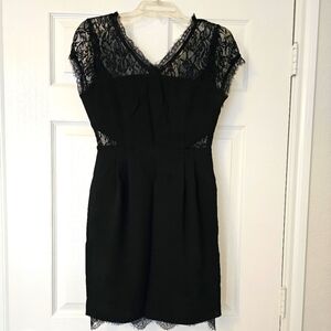 Black lace cocktail dress